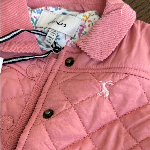 Joules Coral Quilted Kids Puffer Coat 3-6 months baby newborn NWT - Picture 5 of 11